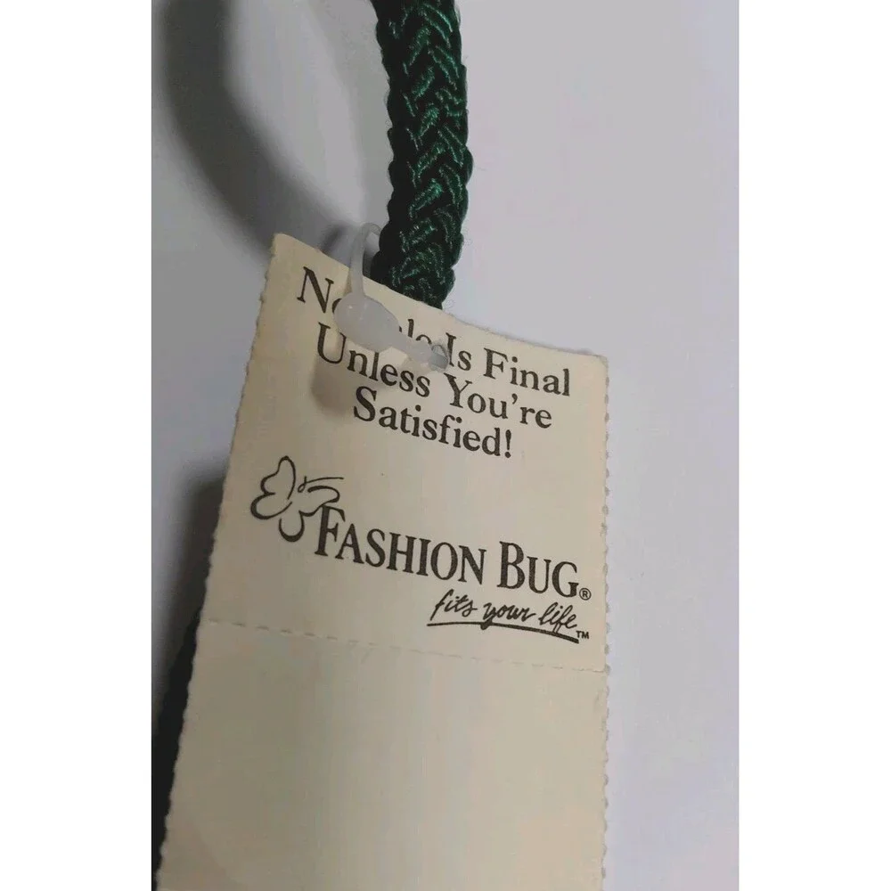 Vintage Fashion Bug 1X Colorful Gold Medallion Beaded Stretch Rope Belt